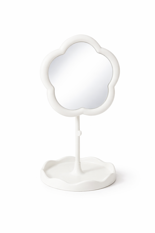 Espejo de Flor con Base para Accesorios